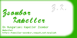 zsombor kapeller business card